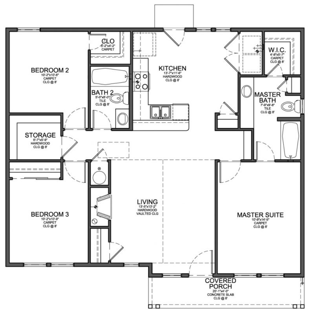 Modern Apartment Floor Plan Example